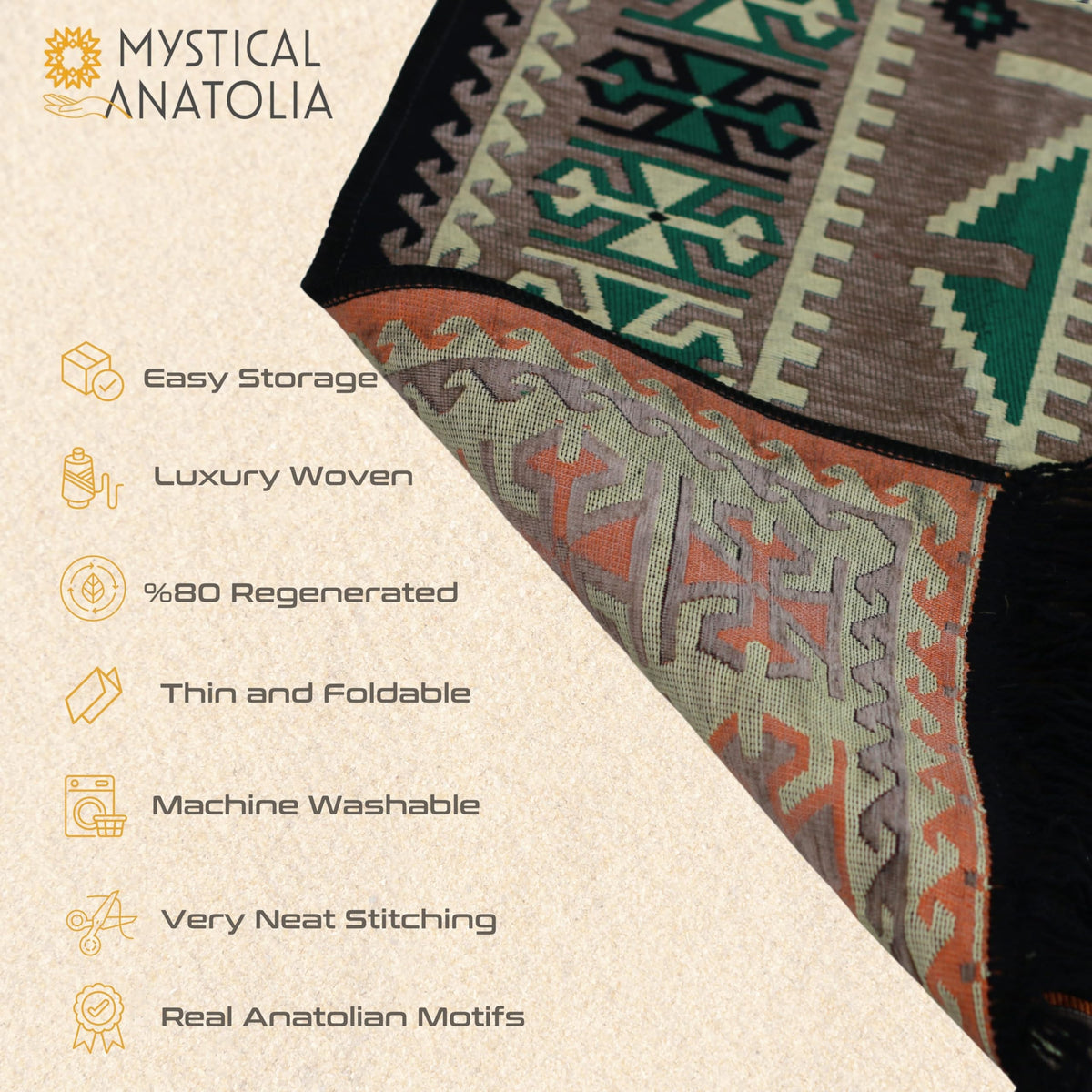 Mystical Anatolia 4x6 kilim rug SKU RI-OU5Y-E3DJ additional view 6