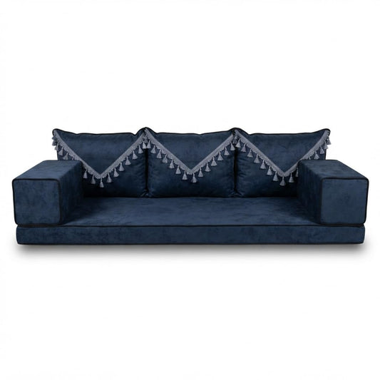 Blue Mystical Anatolia six-piece Arabic Majlis floor sofa