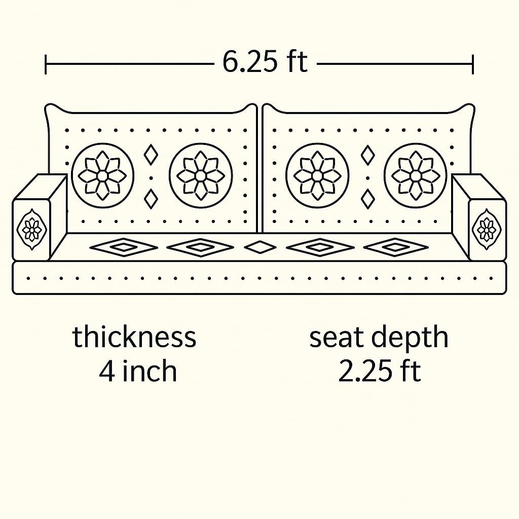 Burgundy Arabic Majlis floor sofa kilim seating, view 2