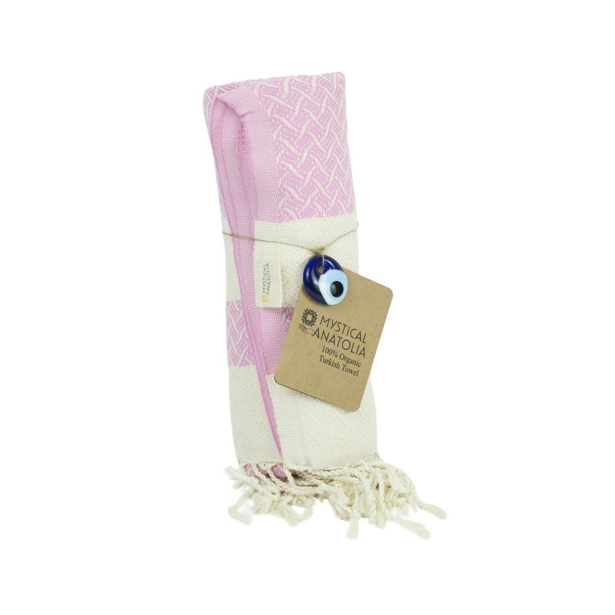 Mystical Anatolia Pink Turkish peshtemal beach towel