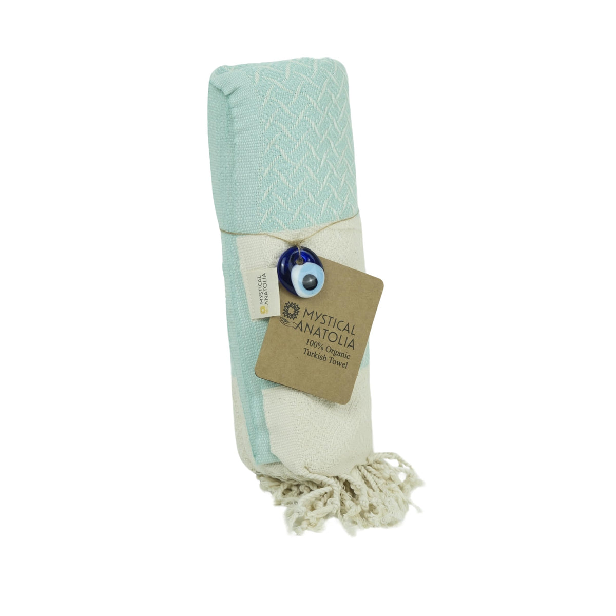 Mystical Anatolia Turquoise Turkish peshtemal beach towel