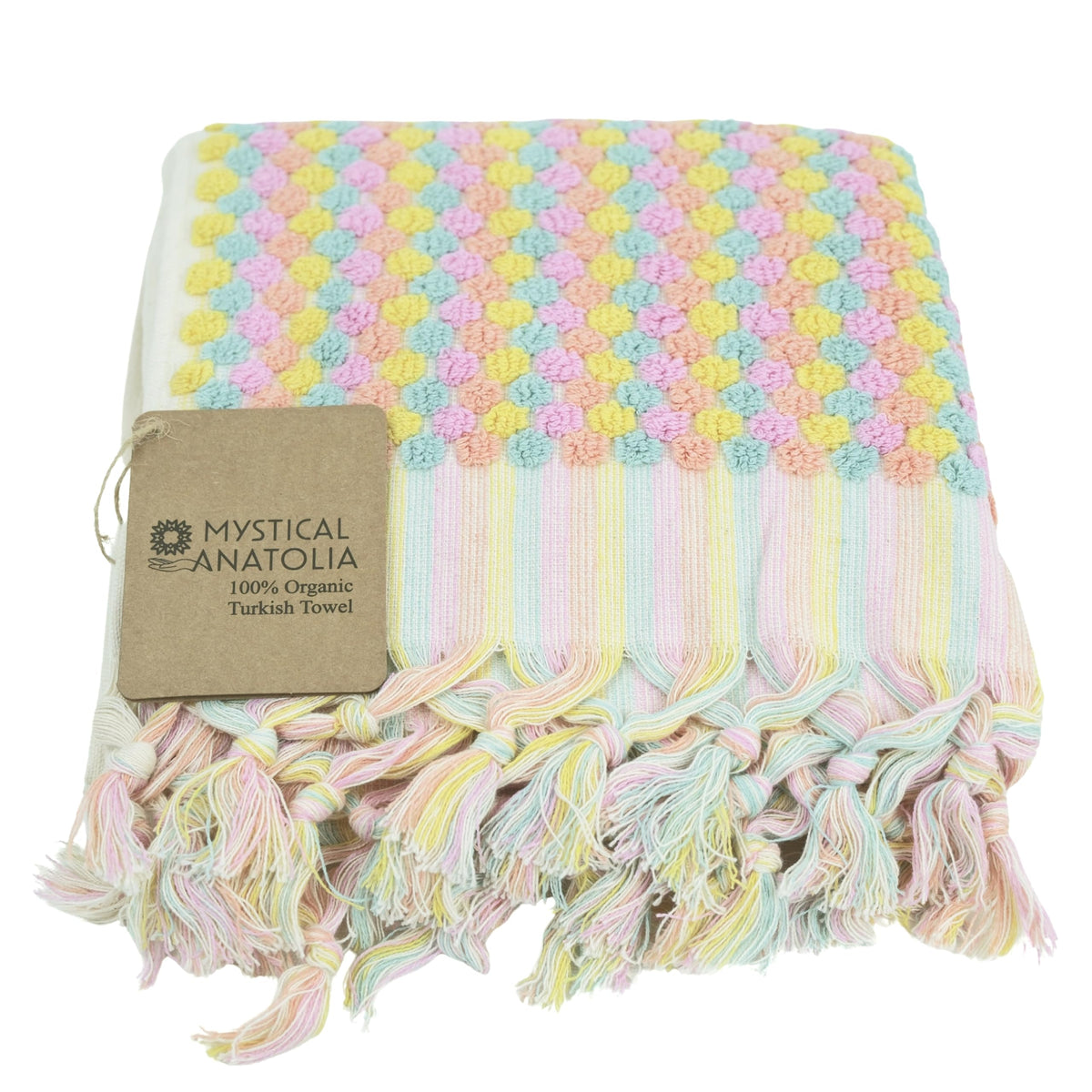 Mystical Anatolia Pastel pompom bath towel