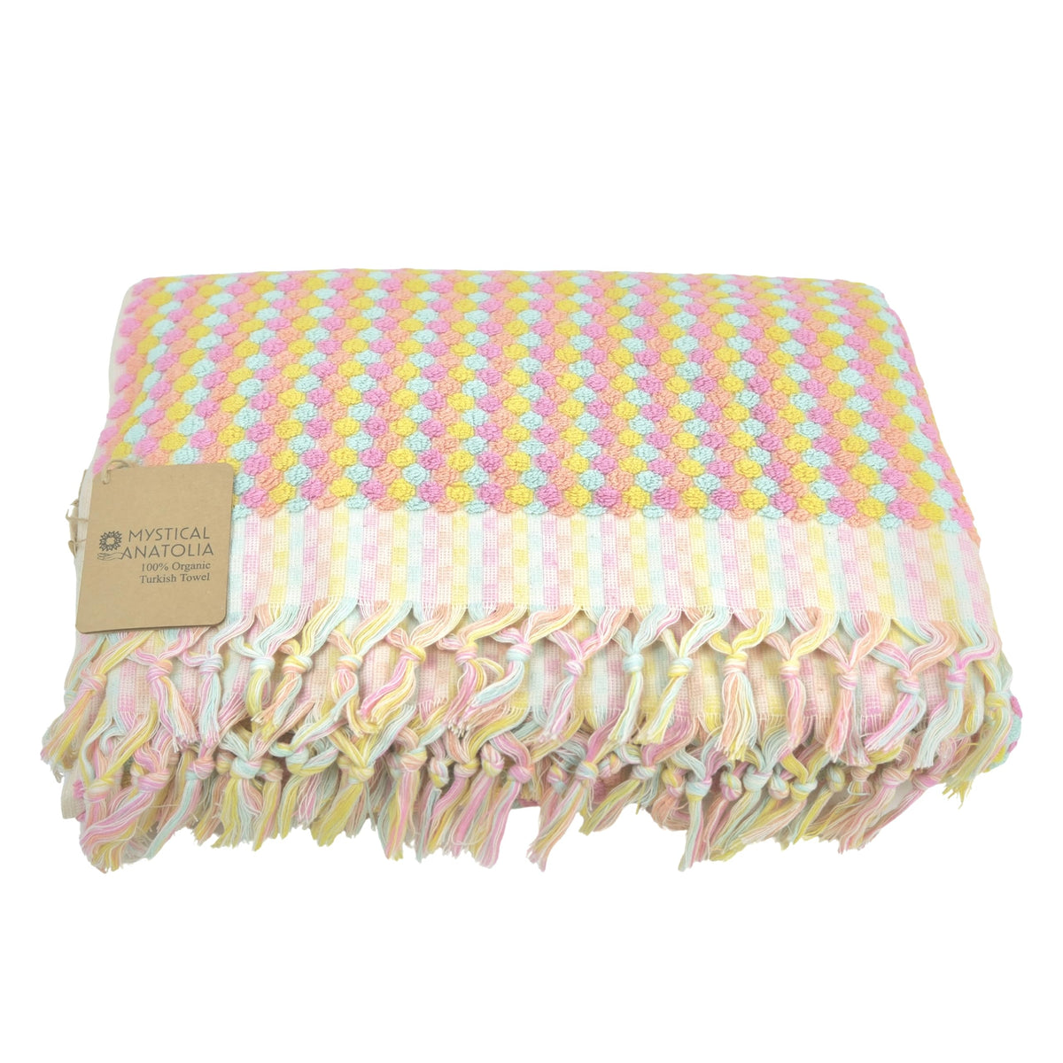 Mystical Anatolia pompom bath towel SKU UK-NANO-6KLQ additional view 4