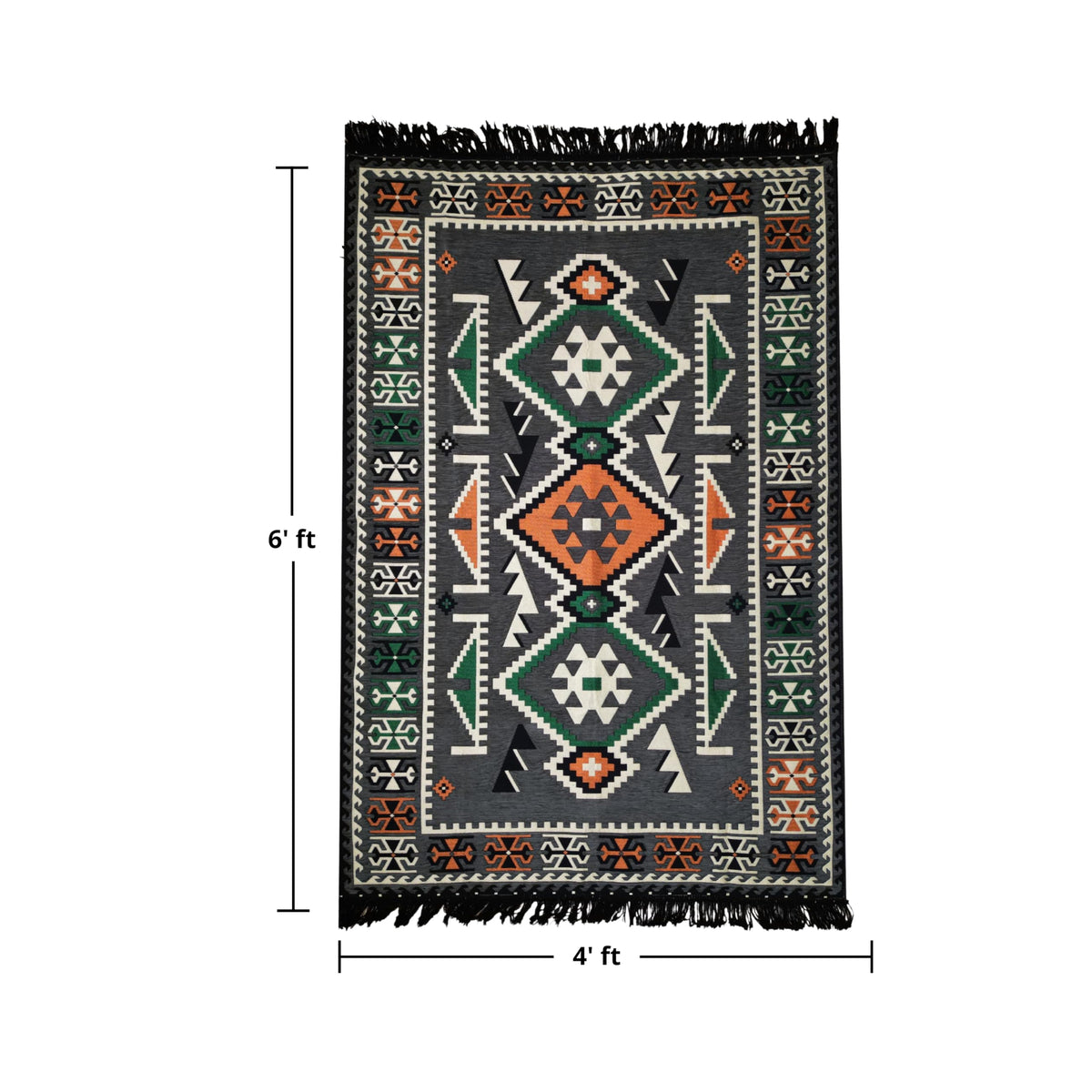 Mystical Anatolia 4x6 ft kilim rug Grey – additional product view 2
