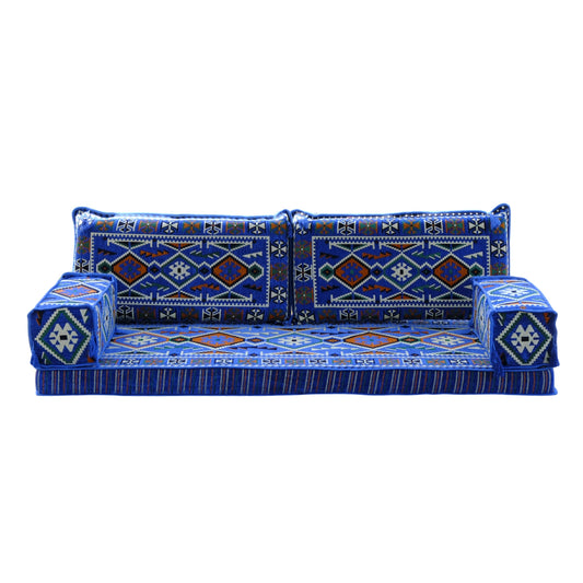 Mystical Anatolia blue Arabic Majlis floor sofa seating