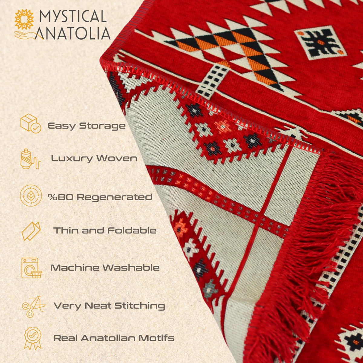 Mystical Anatolia kilim Stripe/Red additional view 6