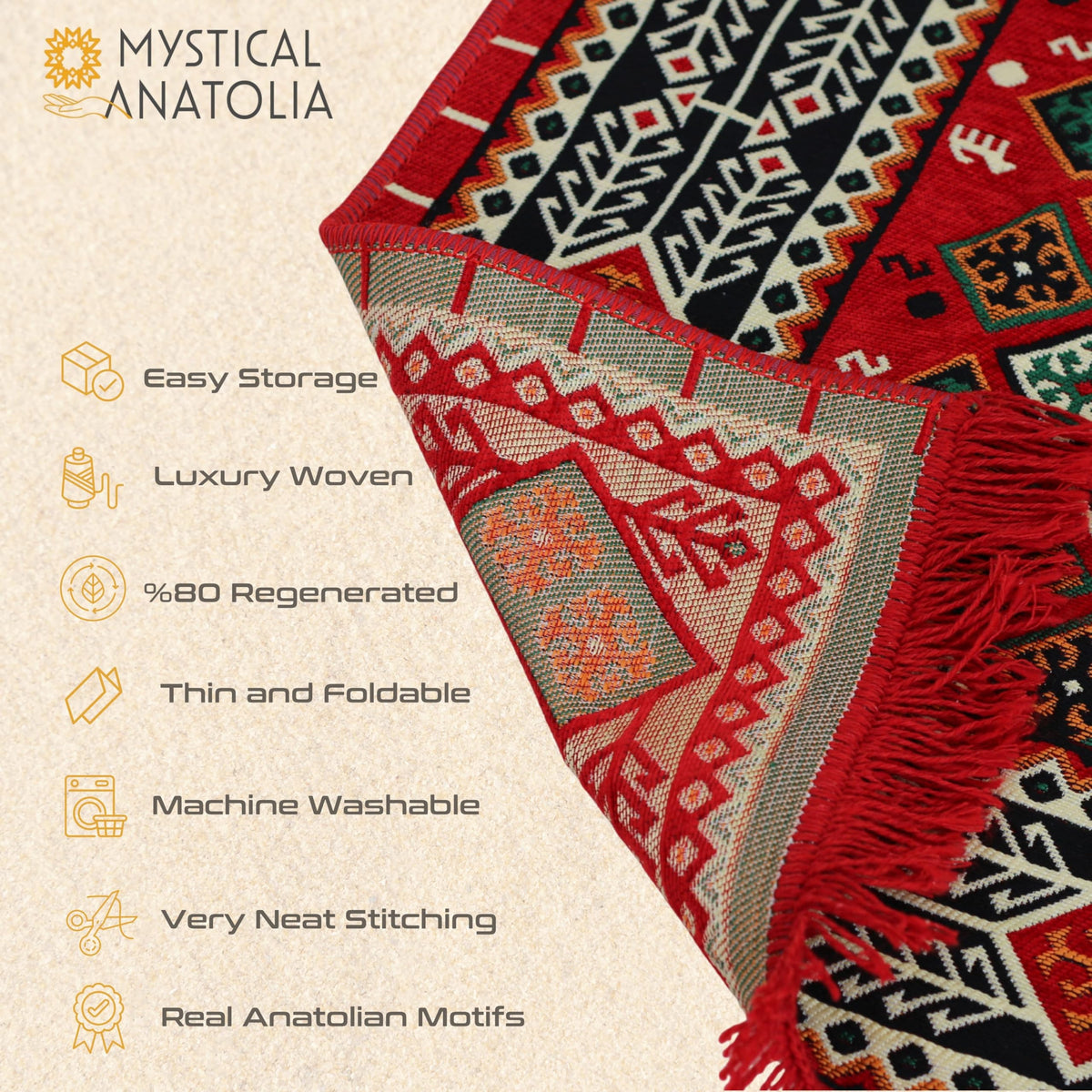 Mystical Anatolia kilim Trellis/Red additional view 6