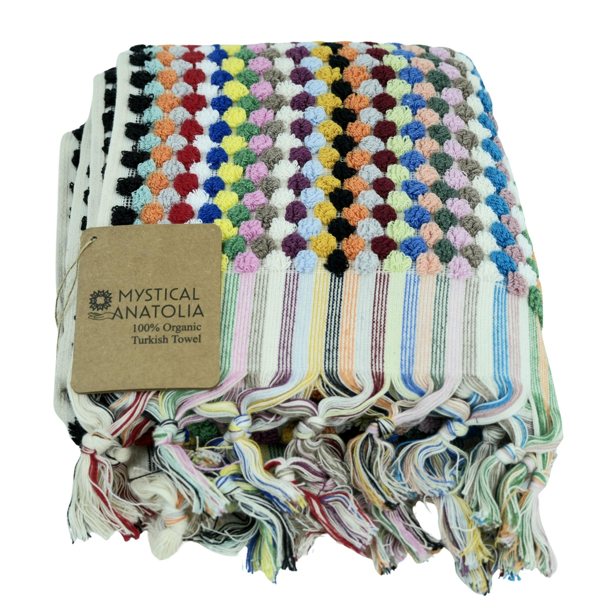 Mystical Anatolia Multicolor pompom bath towel
