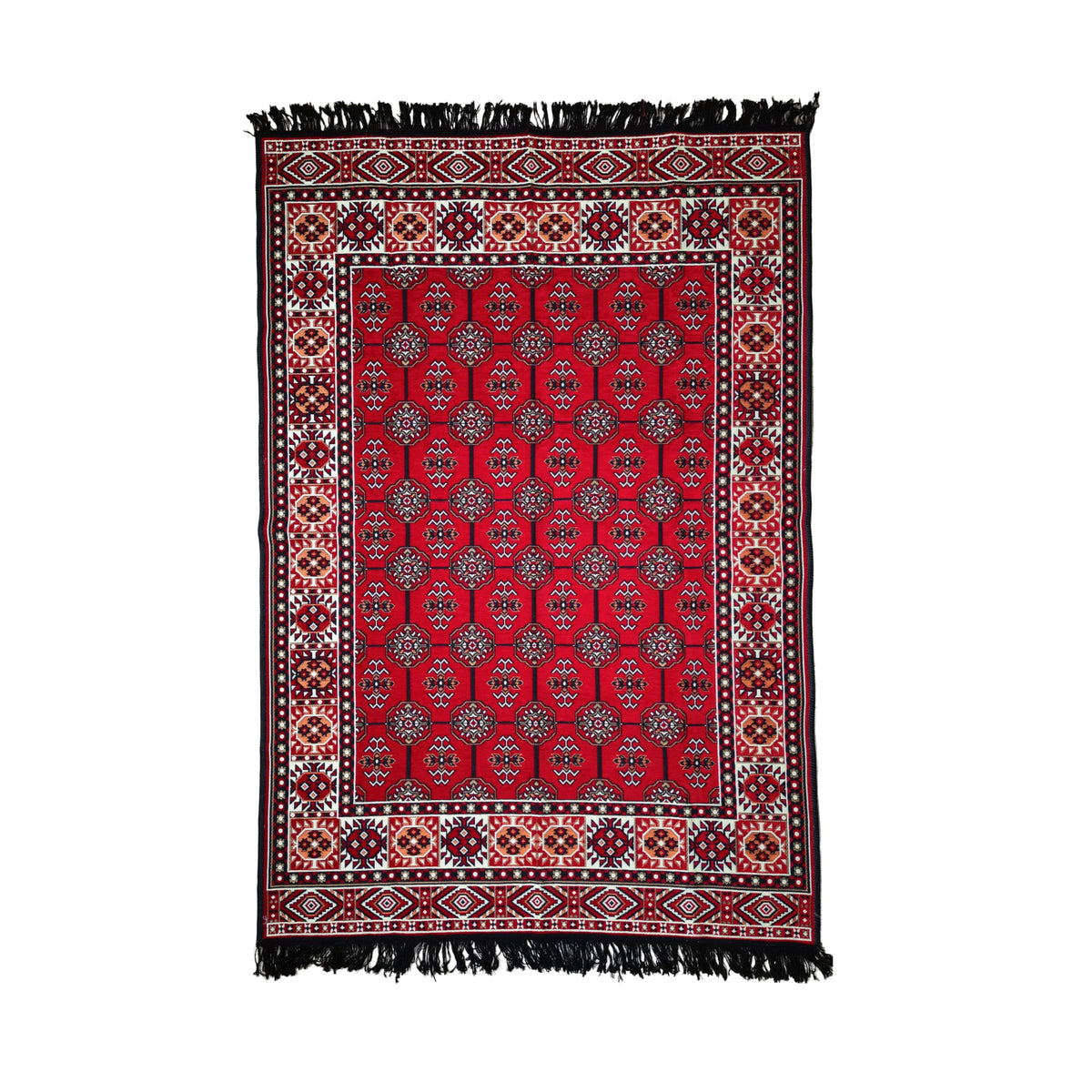 Mystical Anatolia 4 × 6 ft kilim rug – Medallion/Red pattern