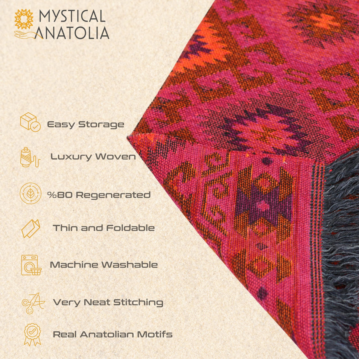 Mystical Anatolia 4x6 kilim rug SKU W8-BR1K-TINI additional view 5