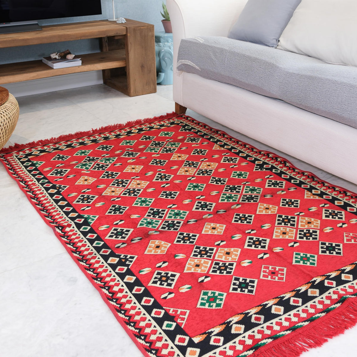 Mystical Anatolia kilim Lattice/Red additional view 2