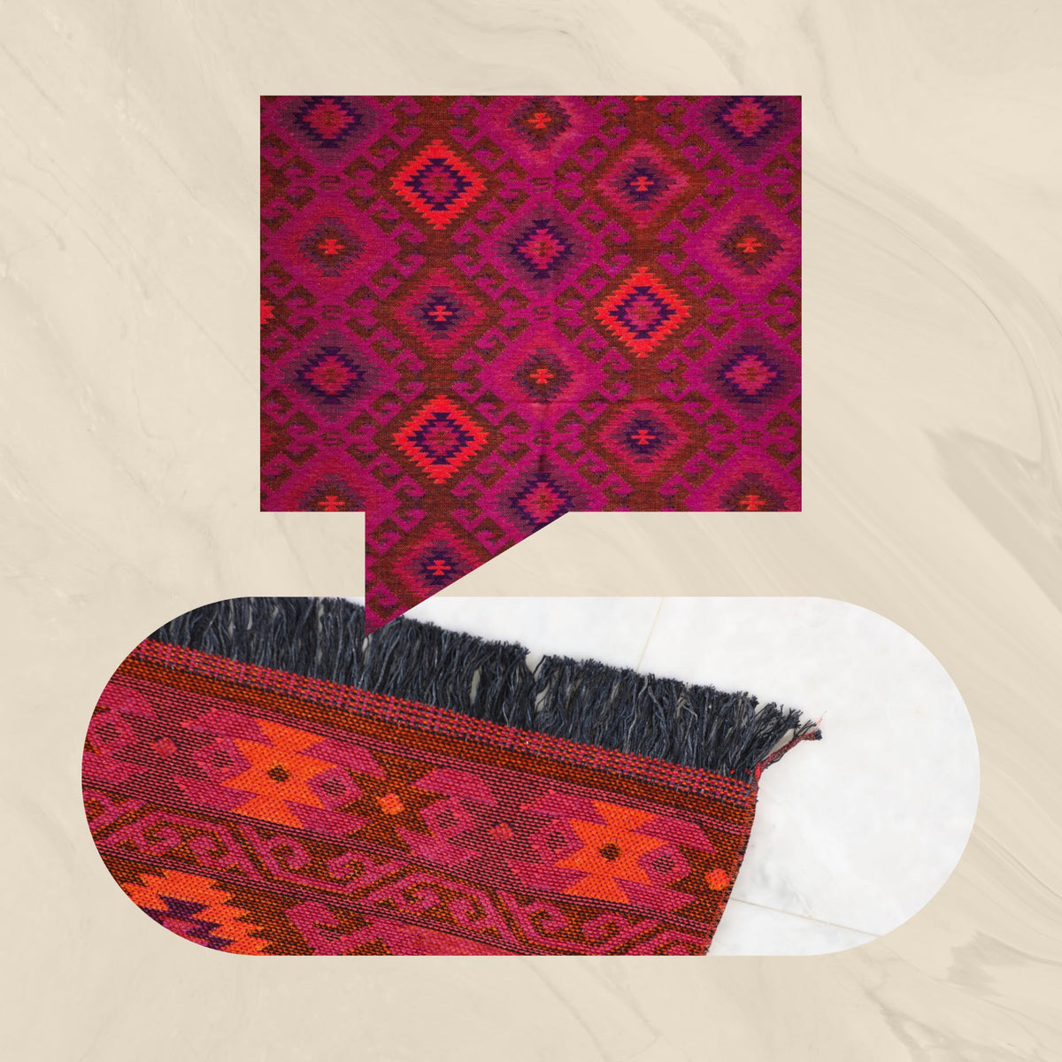 Mystical Anatolia 4x6 kilim rug SKU W8-BR1K-TINI additional view 4