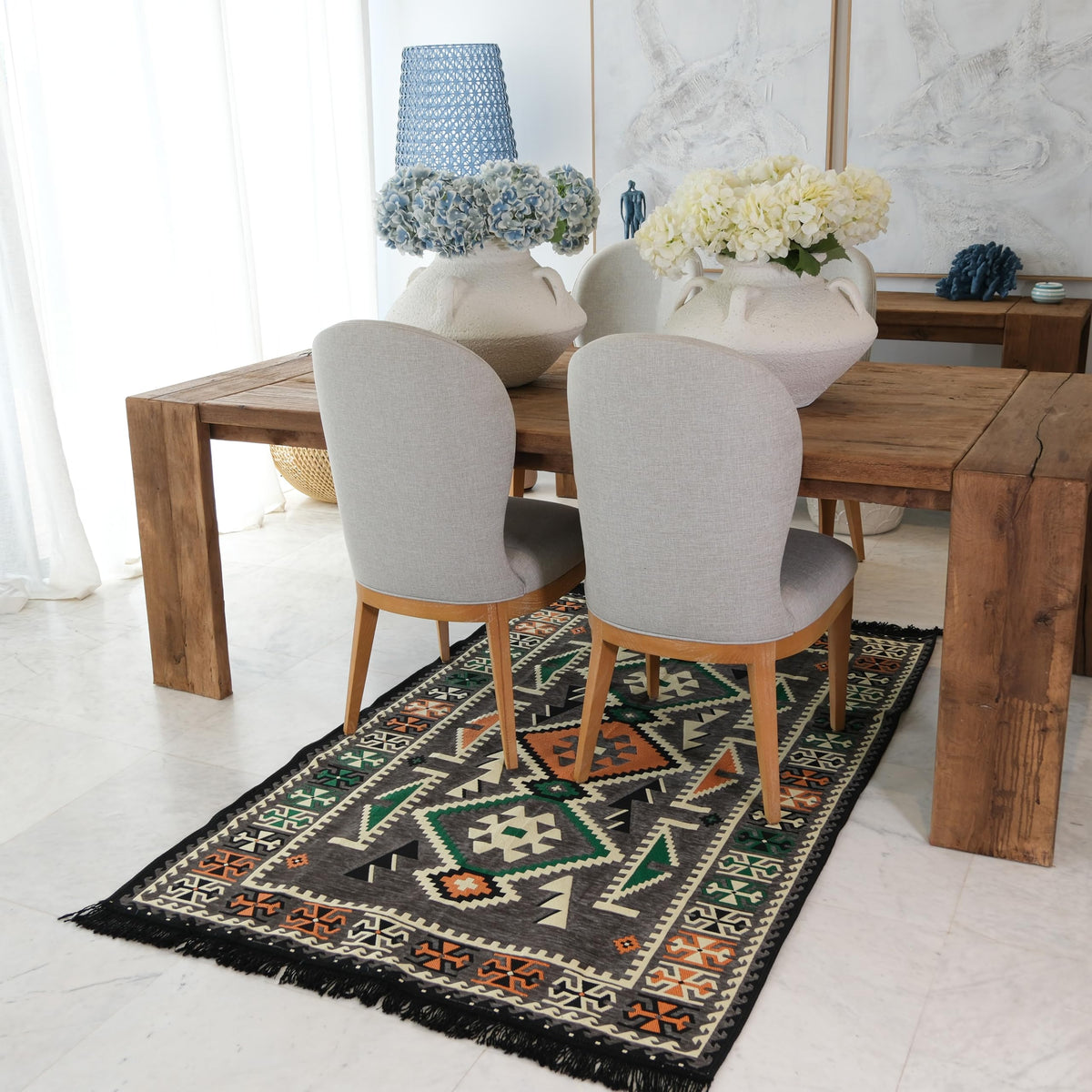 Mystical Anatolia 4x6 ft kilim rug Grey – additional product view 4