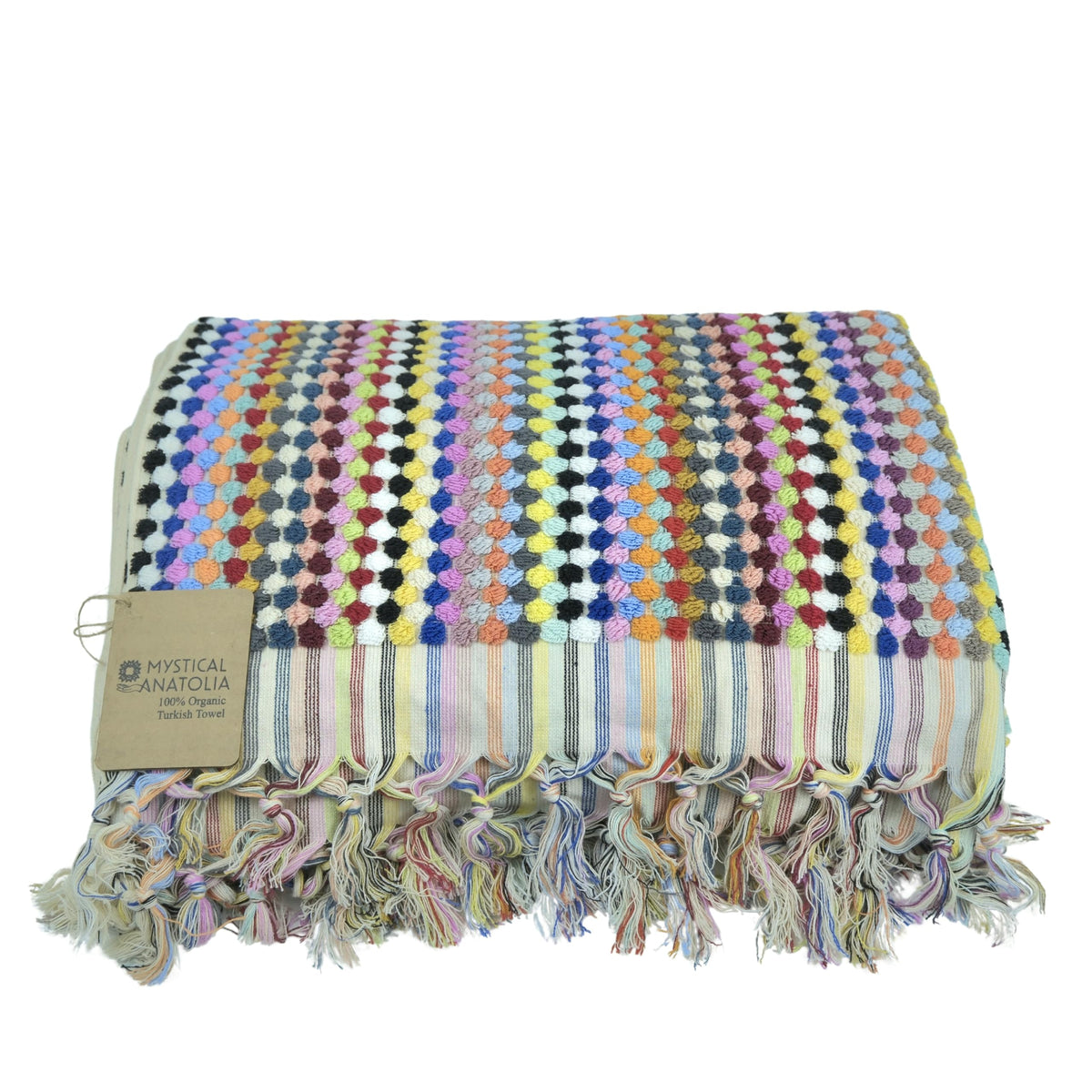 Mystical Anatolia pompom bath towel SKU PI-H3ZT-ZRJF additional view 6