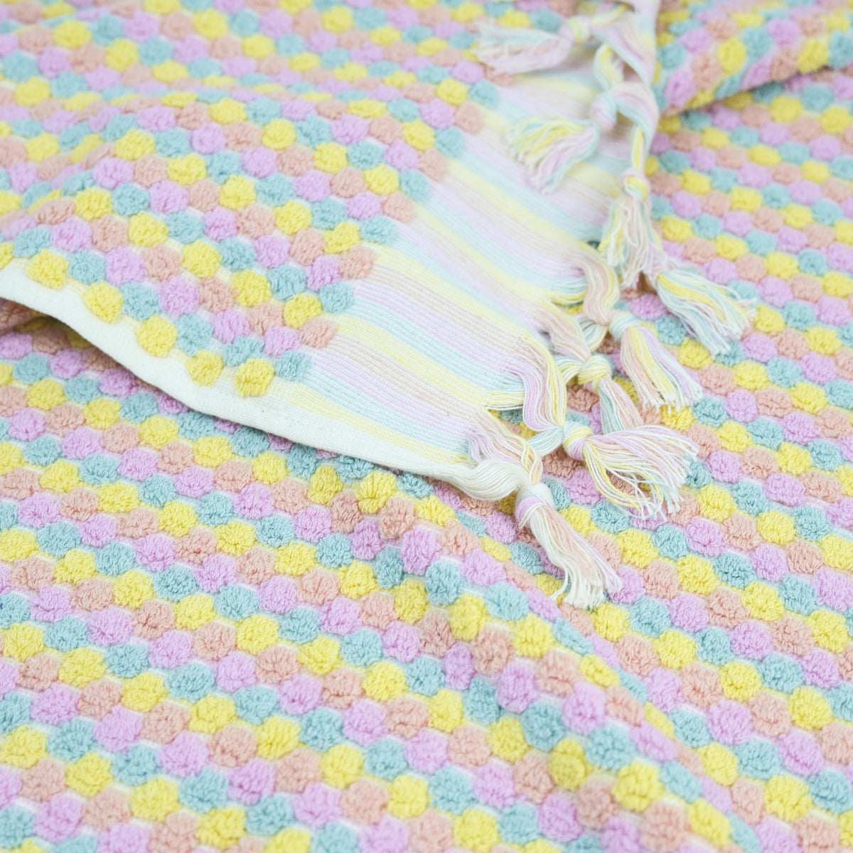 Mystical Anatolia pompom bath towel SKU UK-NANO-6KLQ additional view 2