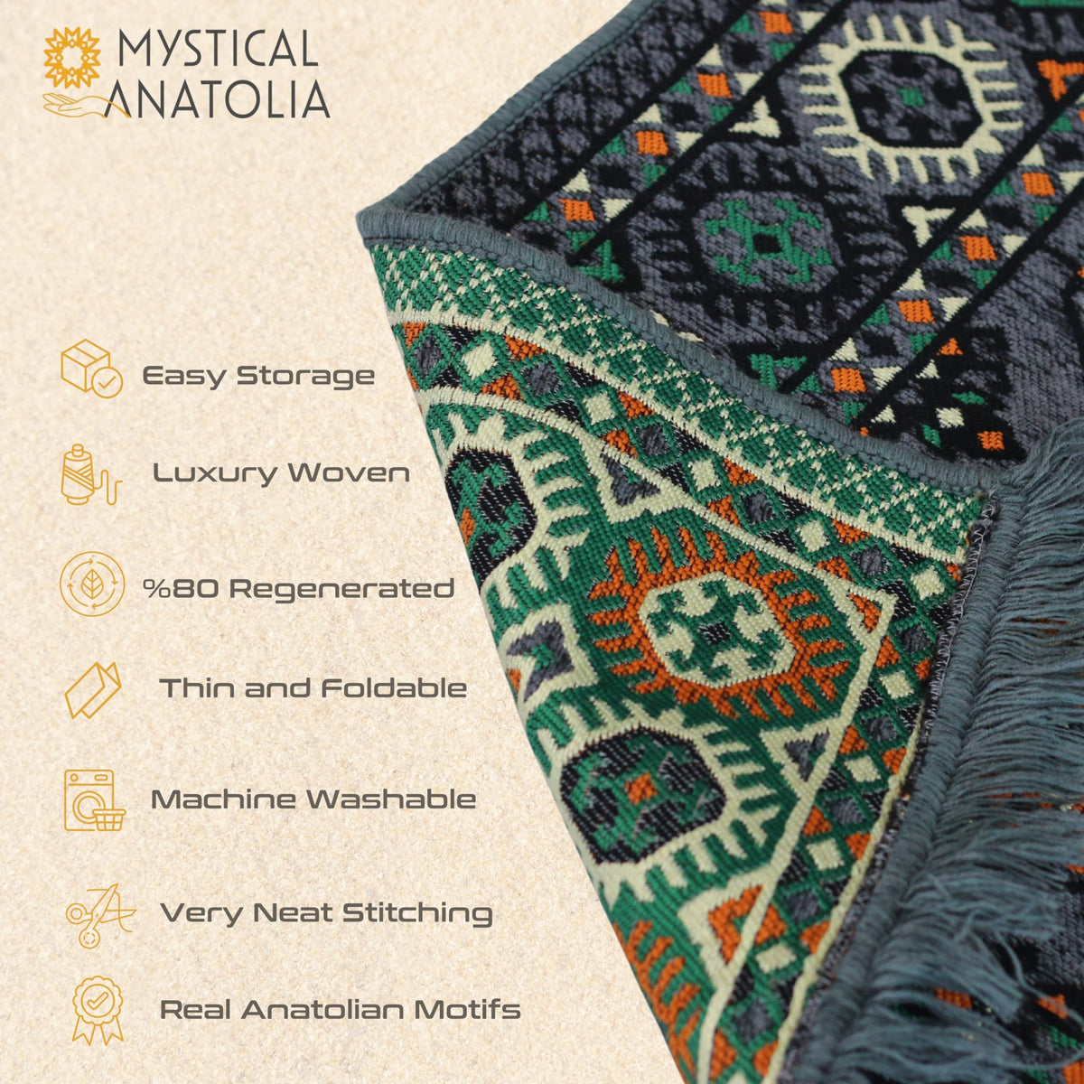 Mystical Anatolia kilim Orange/Grey additional view 6
