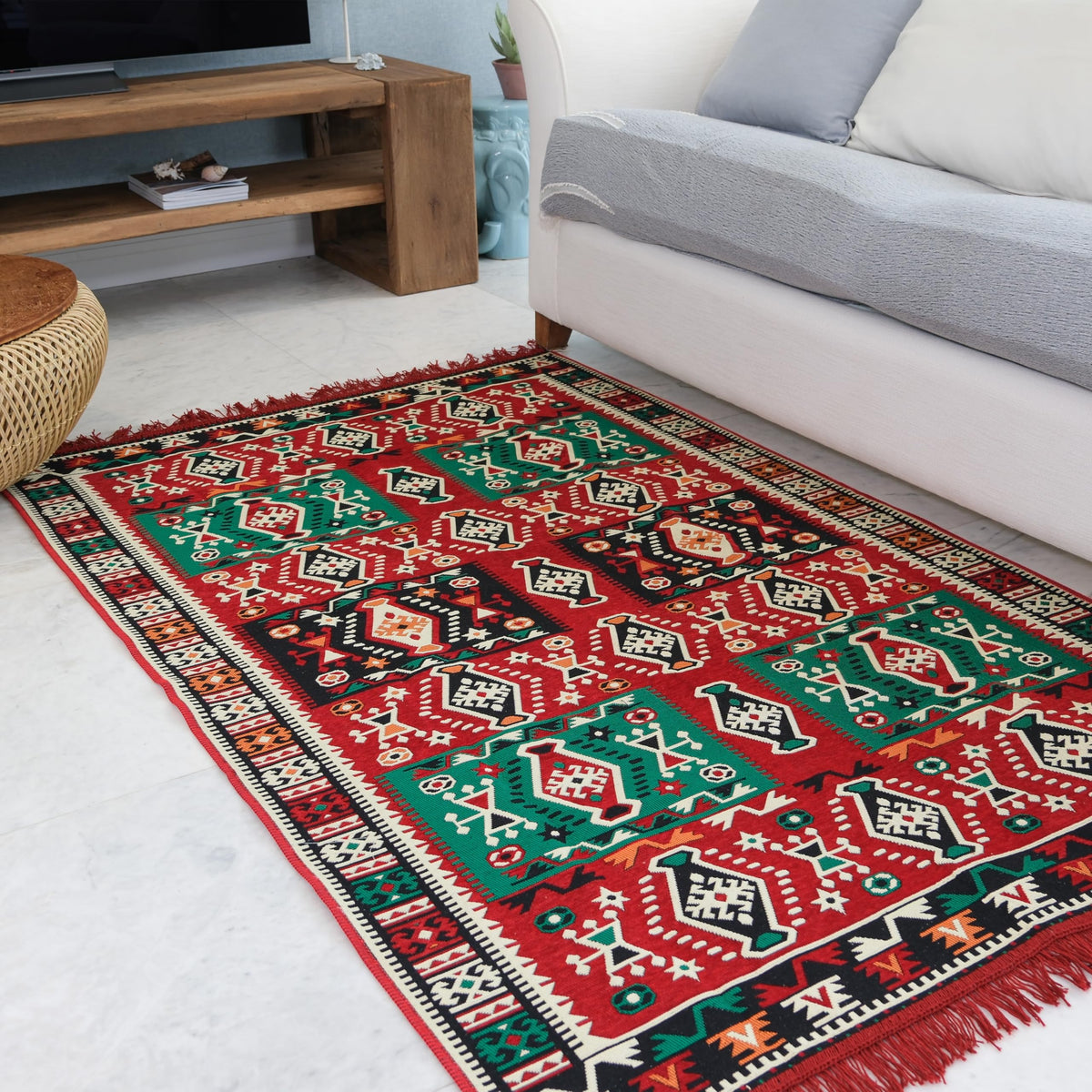 Mystical Anatolia kilim Green/Red additional view 3