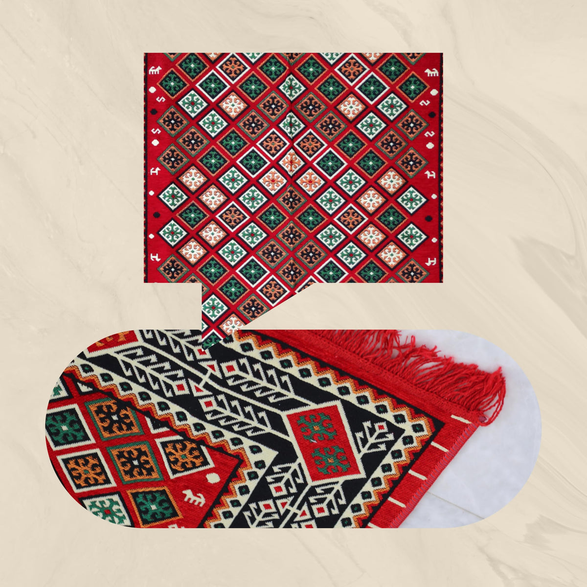 Mystical Anatolia kilim Trellis/Red additional view 5